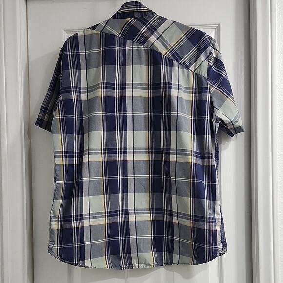 Volcom Blue and White Plaid Men's Shirt - Picture 11 of 13